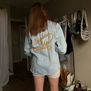 **SOLD** 80’S WHITE RIDGE CATTLEJACKS COWBOY UP BUTTON UP